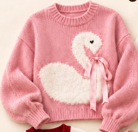 Korean Style — Suéter Cisne rosa
